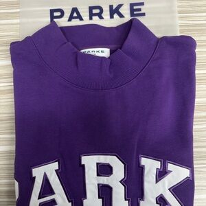 Parke Purple Crewneck Sweatshirt with White Lettering